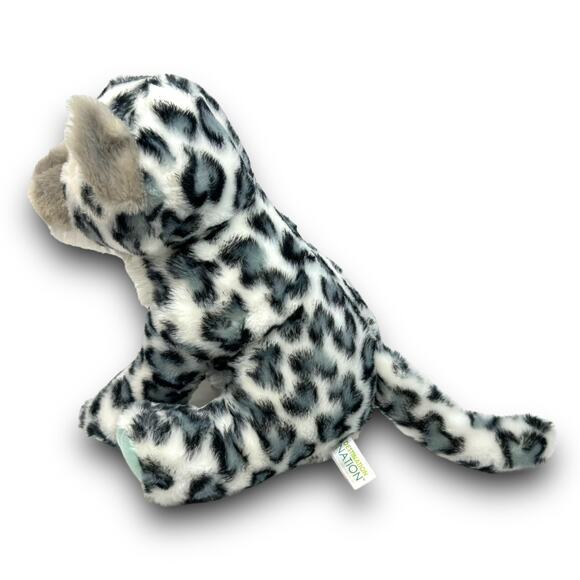 Aurora Destination Nation Snow Leopard Stuffed Animal Plush Sitting 11 Inches - Picture 4 of 6